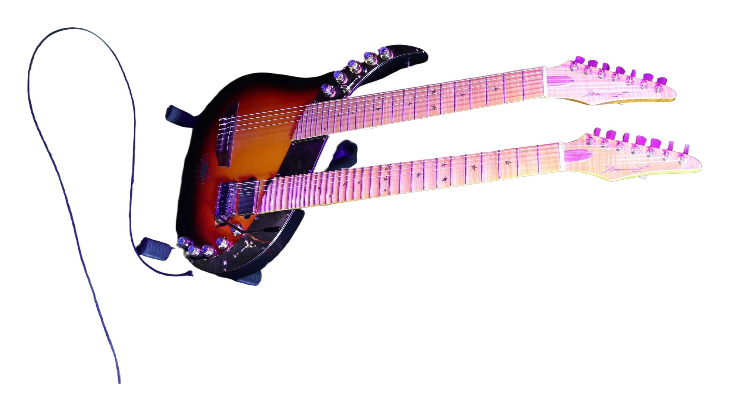 Mighty New Dawn, Sky Guitar de Uli Jon Roth, recortada sobre fondo oscuro